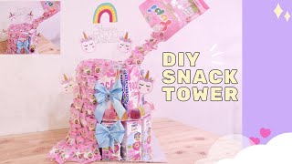 Cara Buat Kue Ultah dari Snack , Gampang Banget!! DIY snack tower cake || DIY Snack Bouquet