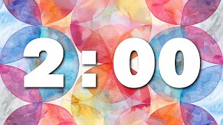 Pastel Circles Background | Silent Countdown Timer | 2 minutes