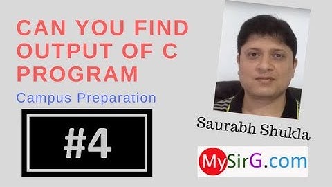 #4 Find output of C Program | Hindi