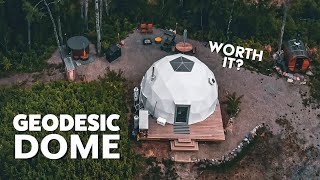 The Ultimate Retreat? Off-Grid Four Season Geodesic Dome Camping in Canada【4K】