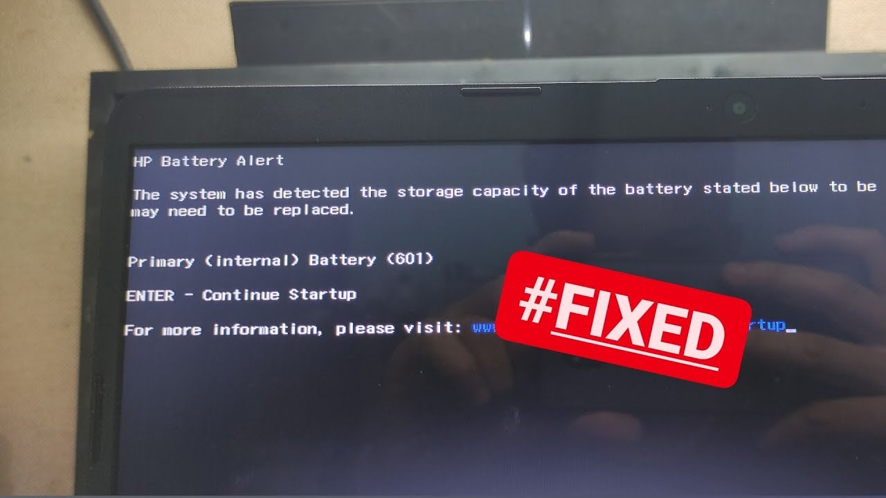 Battery error. Primary Battery 601.