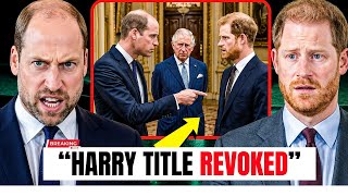 JUST IN: Palace CONFIRMS Harry's HRH Title Revoked As William Signs Final Decree