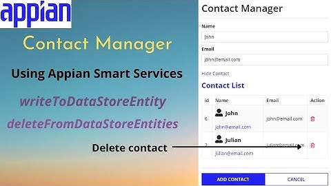 Contact Manager | Appian POC | Add Data to Database with Appian Smart Services