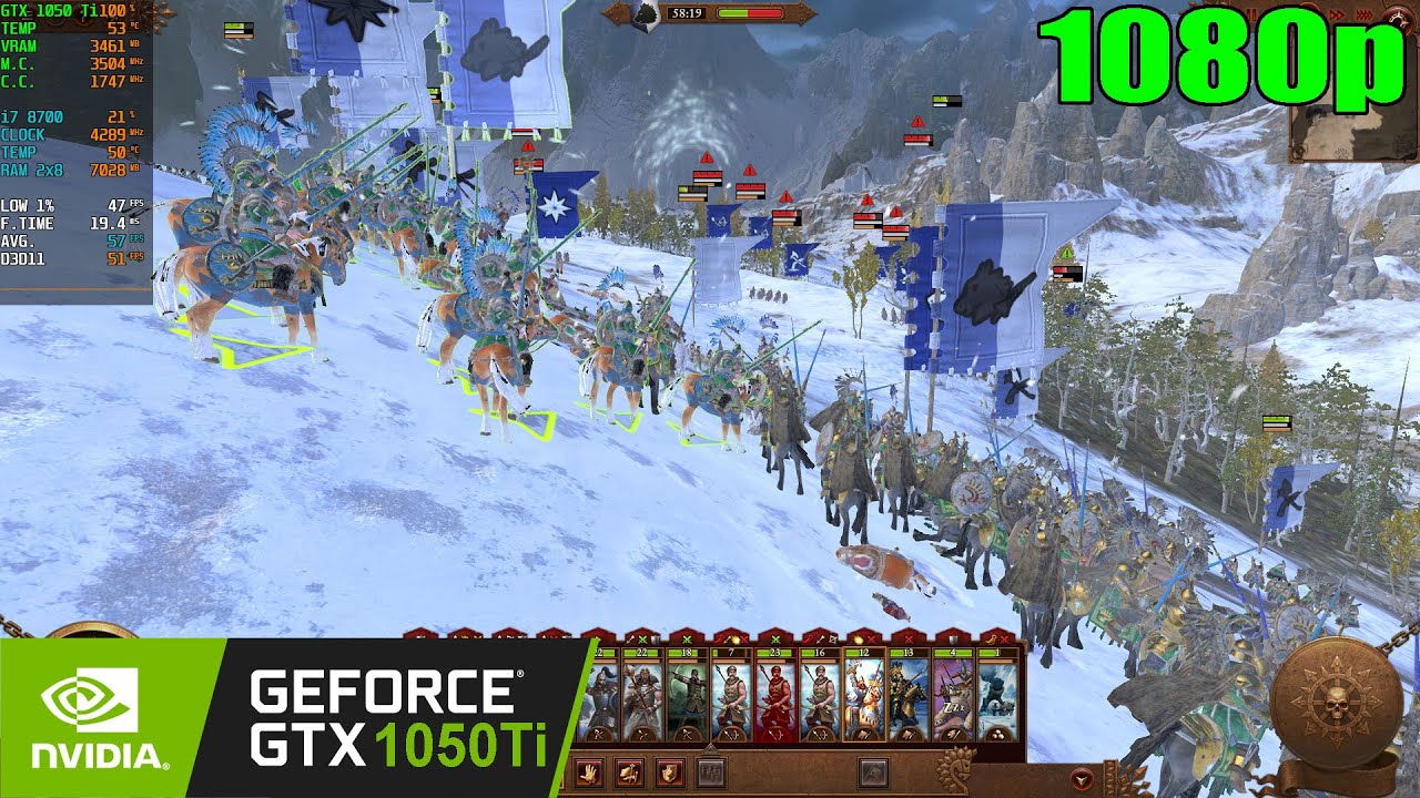 Gtx 1050 Ti Total War Warhammer 2 GTX 1050 Ti | Total War: WARHAMMER III - 1080p - YouTube