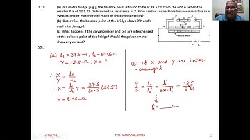 (a) In a meter bridge, the balance point is found to be at 39.5 cm from the end A, when the resistor