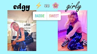 edgy vs girly style swap TRY ON & PHOTOSHOOT (pt3)
