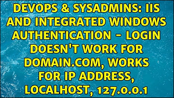 IIS and Integrated Windows Authentication - login doesn