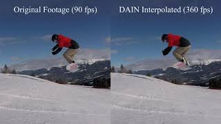 Artificially created super slow motion using machine learning (Depth Aware Interpolation)