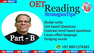 Edu Skills OET: Reading Part - B: strategies & tips: Reading Skills: OET Reading Skills:24-3-2023