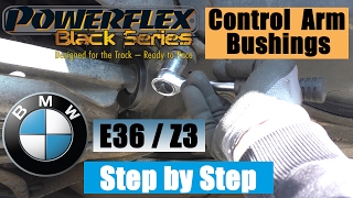 How to replace control arm bushings BMW Z3 BMW E36 Powerflex by DutchRingRacing