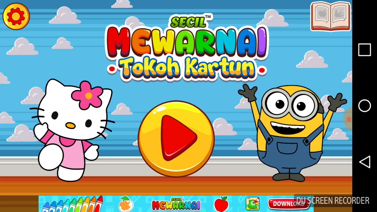 How to draw cartoon Mewarnai tokoh kartun  doraemon  minion 