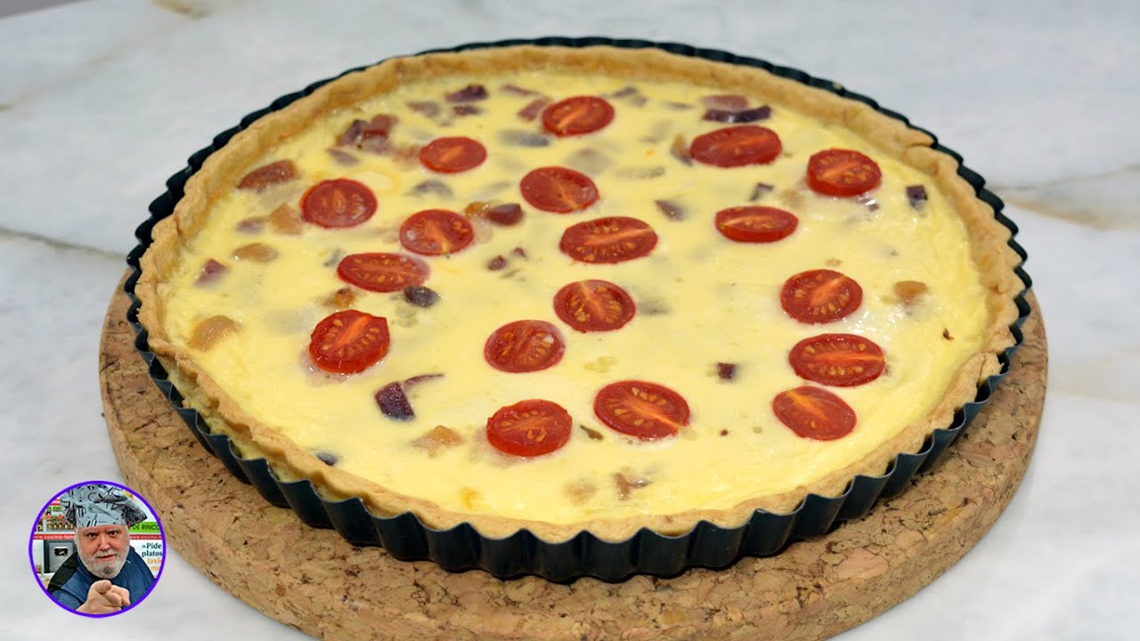 Quiché de jamón y tomates cherry - tarta de tomates - cocina familiar
