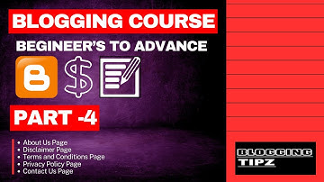 How to Create Pages in Blogger (2024) - AdSense Approval || Blog Course Part -4