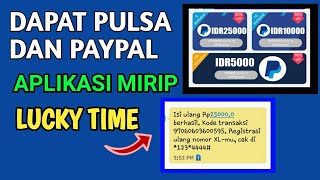 Review Aplikasi Mirip Lucky time Penghasil pulsa & paypal screenshot 4