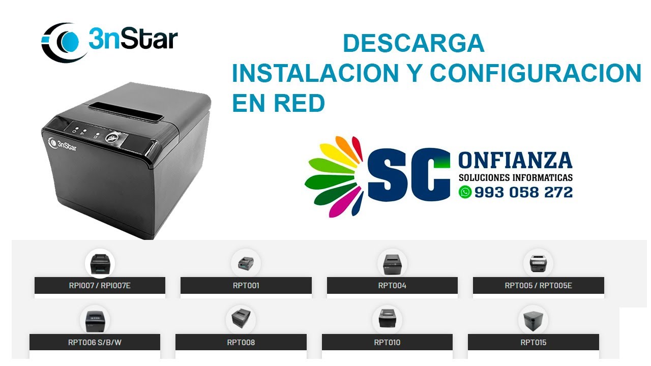 instalacion en red impresora termica 3nstar rpt 004, rpt 006, rpt 008