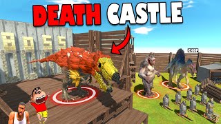 CHOP DODO CASTLE vs SHINCHAN CASTLE and HAMID in Animal Revolt Battle Simulator Hindi | DEATH RUN