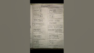 Kinematics All formulas class 11 Best notes for exam #shorts