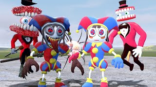New Nightmare Pomni And Caine Vs The Amazing Digital Circus And Monsters And Mascot Horrors In Gmod!