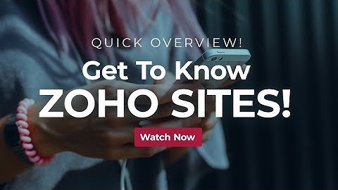 Zoho Sites - Build your own website