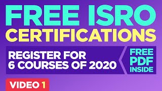 Online Courses Free with Certificates | Free ISRO Certifications|Free Certificate Courses Online