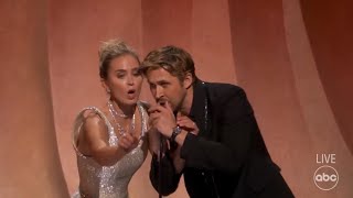 Emily Blunt And Ryan Gosling Duke It Out Over 'Barbenheimer' Rivalry Onstage At 2024 Oscars