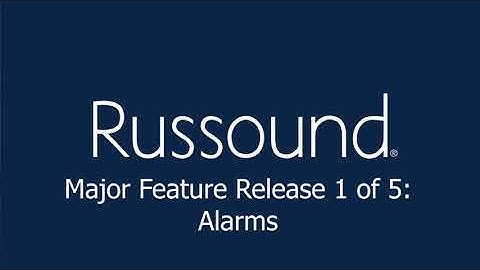 MBX & MCA Major Feature Release 1 of 5: Alarms