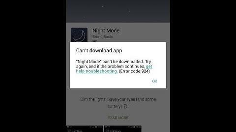 HOW TO FIX error code 924 in play store | play sore error code 924