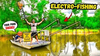 ELECTRO-SHOCKING My Backyard Fish Pond **CATCH CLEAN COOK**