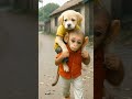 bandar aur puppy 😱😱 #kidsanimation #cartoons #shortsforkids #funnykids #learning #preschool