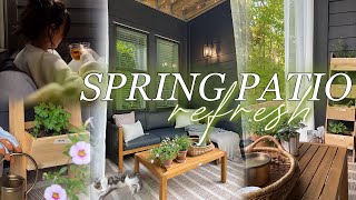 🌷Refreshing My Apartment Patio For Spring | Small Patio Makeover | Outdoor Decorating Ideas 2024