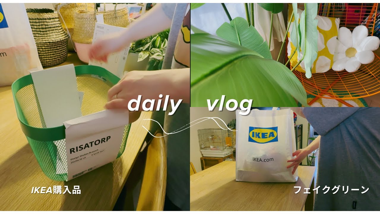 ［40代主婦の日常］IKEA購入品🇸🇪フェイクグリーン🌳＃ikea ＃ikea購入品＃home #主婦 #日常 #40代 #50代 #観葉植物 #インテリア #lifestylevlog