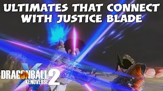 All Ultimates that Connect With Justice Blade | Dragon Ball Xenoverse 2 | DLC 14