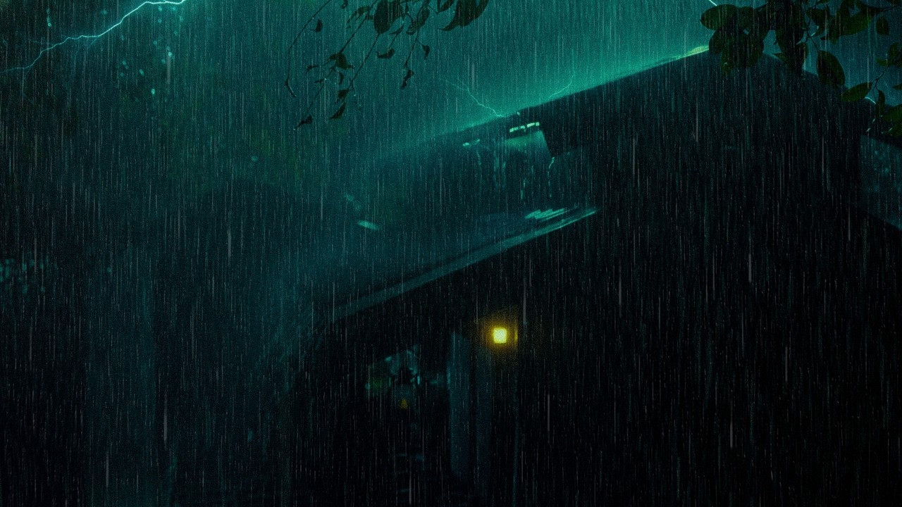 Fall into Sleep Instantly with Heavy Rain, Strong Wind & Awful Thunderstorm Sounds in Stormy Night