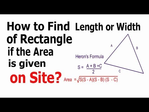 How to find Length or Width of Rectangle if the Area is given on site