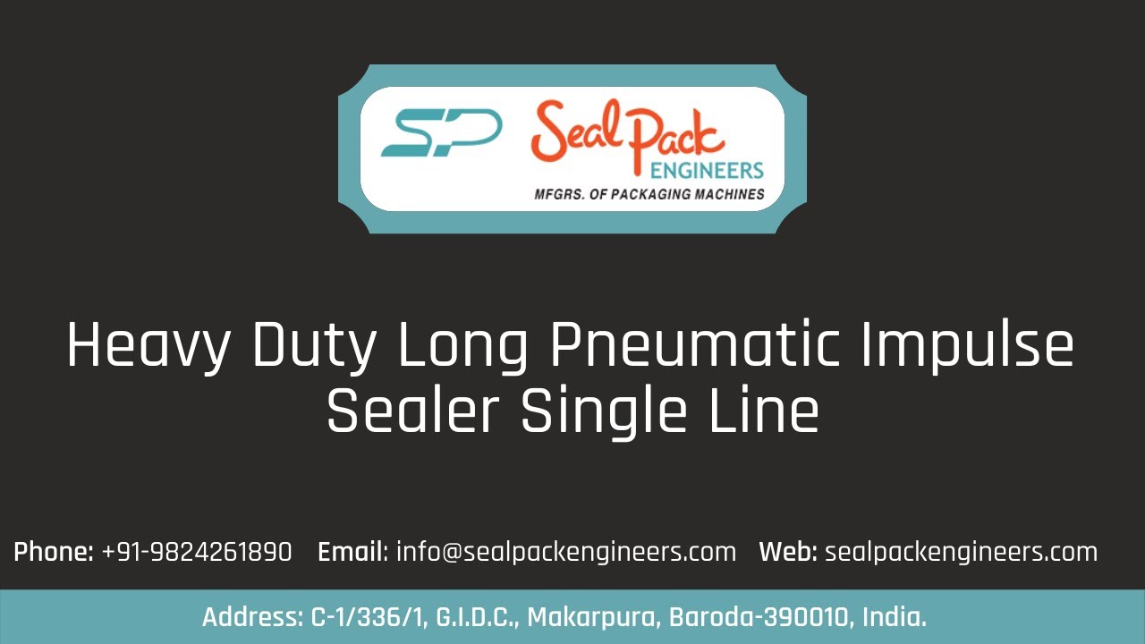 Heavy Duty Long Pneumatic Impulse  Sealer Single Line : SealPack Engineers