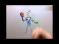 drawing time lapse - hyperrealistic art : how to draw earthworm jim