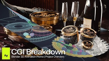 CGI Breakdown | Blender 3D Animation — Black Caviar Product Animation