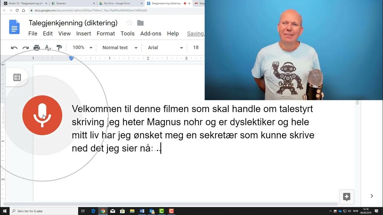 Tale til tekst YouTube