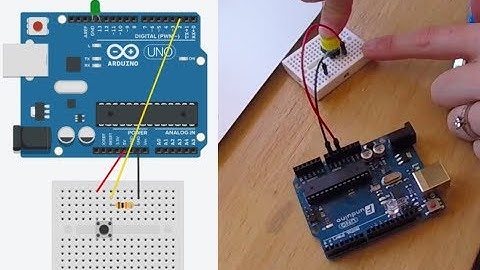 How to turn on a light (LED) using a push button with your Arduino