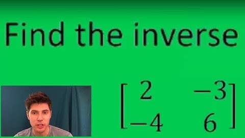 Inverse Matrix Problem