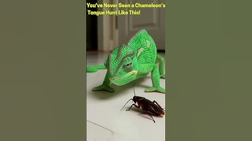 You’ve Never Seen a Chameleon’s Tongue Hunt Like This! Watch Till the End #cocroach