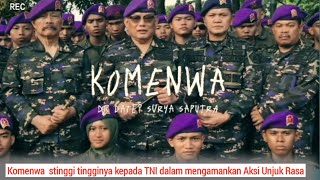 Dr Datep Purwa Saputra Apresiasi stinggi tingginya kepada TNI dalam mengamankan Aksi Unjuk Rasa