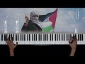غلاف البيانو للنشيد الوطني الفلسطينيو فدائي كلمات ورقة الموسيقى 