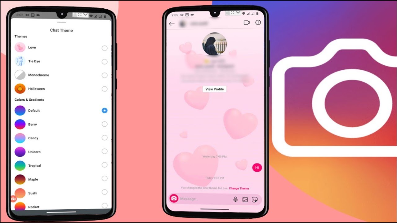 How to Change Chat Themes on Instagram in Android