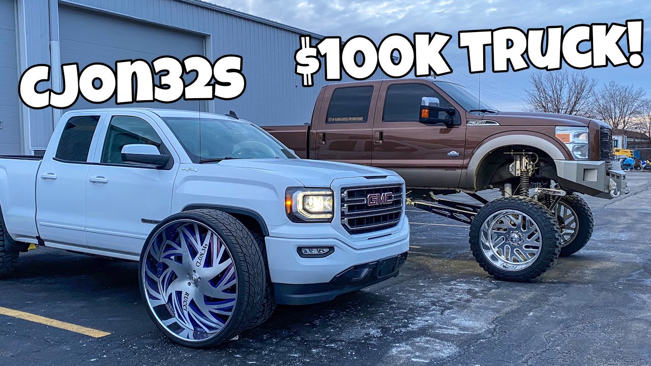 CJ On 32s DRIVES My 100K SHOW TRUCK! YouTube