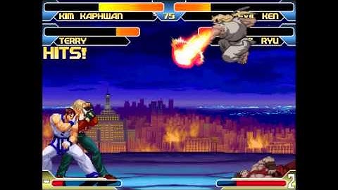 Terry & Kim Kaphwan vs. Evil Ryu & Evil Ken