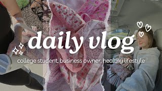 DAILY STUDIO VLOG #002: College Student and Business Owner Living a Healthy Lifestyle💗