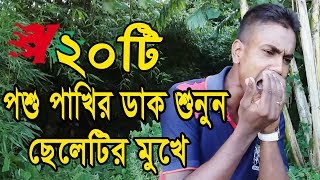 অসাধারন প্রতিভা | ২০ টি  পশু পাখির ডাক হুবহু নকল করে অবাক করল সবাইকে | Funny Animal Sound screenshot 2