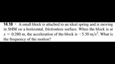 A small block is attached to an ideal spring and is moving in SHM on a horizontal, frictionless sur