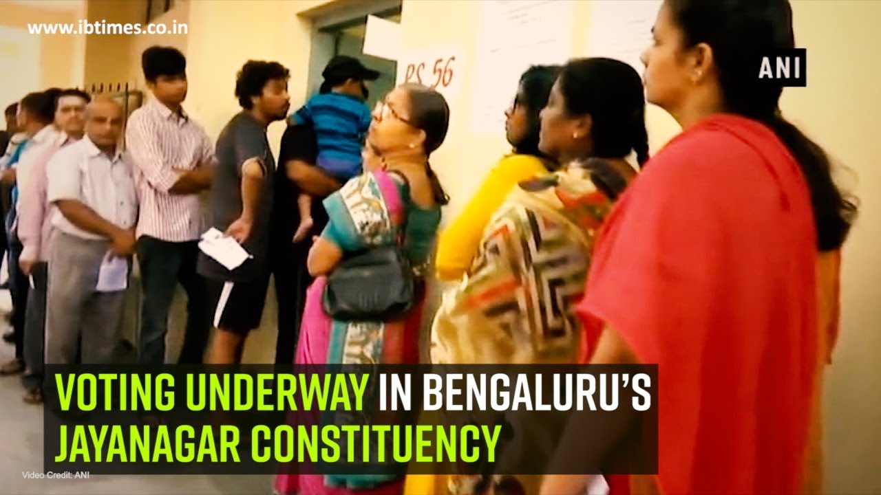 Voting underway in Bengaluru's Jayanagar constituency